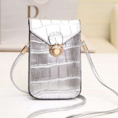 Ladies Touch Screen Cell Phone Purse Smartphone Wallet PU Leather Shoulder Strap Handbag Women Bag Fashion mobile wallet