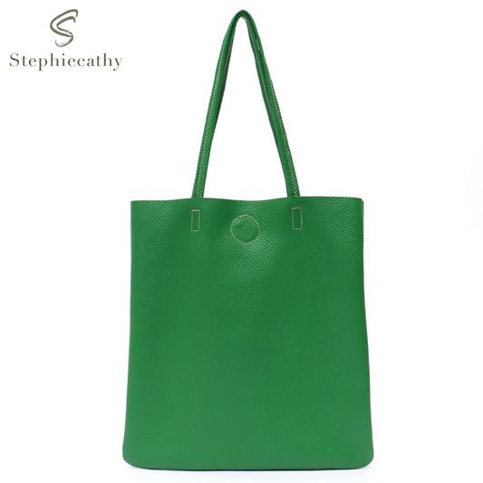 SC Minimalist Design Genuine Leather Tote Handbag Women Large Laptop Shopper Bag Soft Cowhide Female Casual Daily Shoulder Purse