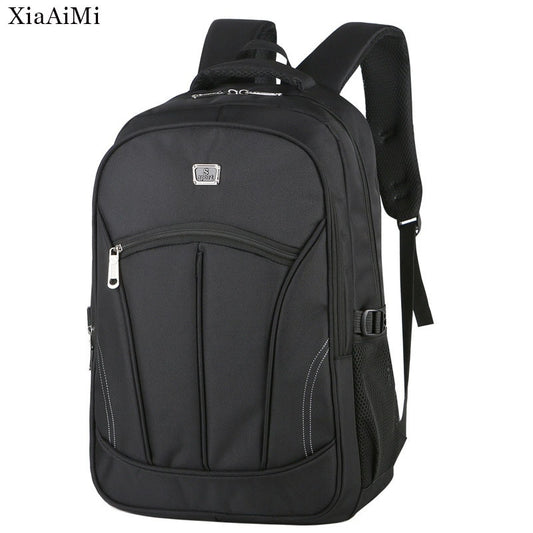 Large Capacity Men&#39;s Backpack Outdoor Travel Black Fashion Backpack Student School Bag Premium Oxford Cloth Laptop Bag