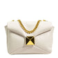 New Top Quality Luxury Brand Golden Big Rivet Chain Bag Shoulder Small Square Bag Fashion Hand-held Oblique Crossbody Women Bag