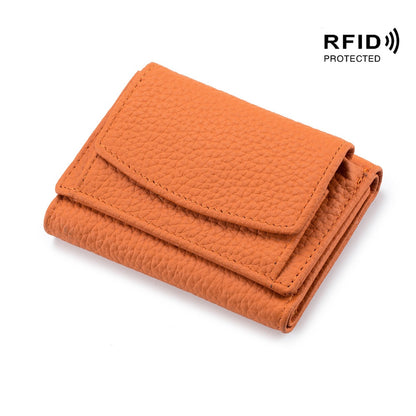 New Women Genuine Leather Purses Female Small Cowhide Wallets Lady Coin Bag Card Holder Large Capacity Money Bag Portable Clutch