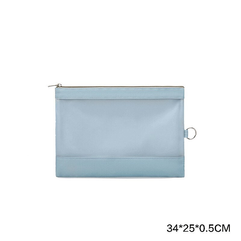 Translucent Data Storage Bag Multifunction Material Organize Briefcase High Capacity Waterproof Contract Arrange Portable Pouch