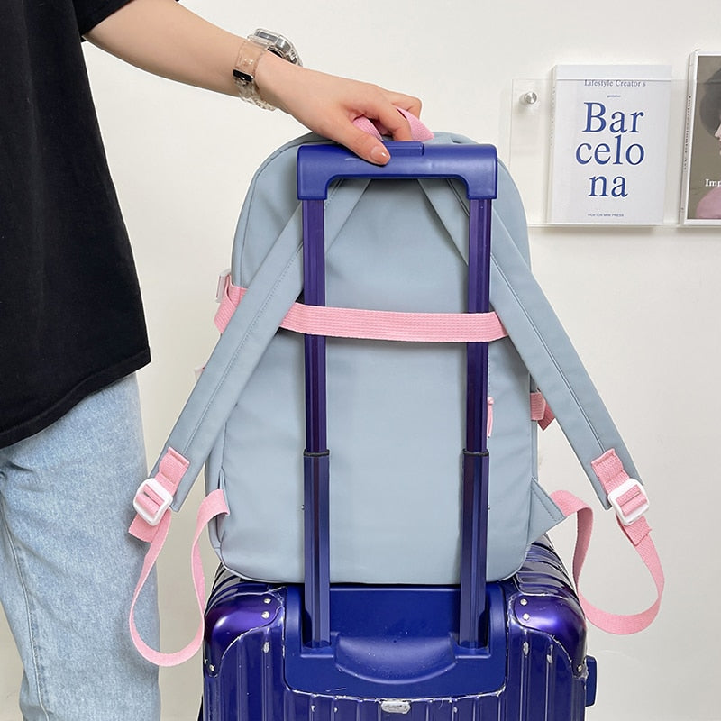 Trendy Female Cute College Backpack Girl Travel Harajuku School Bag New Lady Kawaii Nylon Backpack Fashion Laptop Women Book Bag
