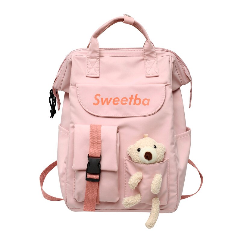 Women Green Laptop Book Bag New Girl Nylon Travel School Bag Kawaii Lady Student Backpack Trendy Female College Backpack Fashion