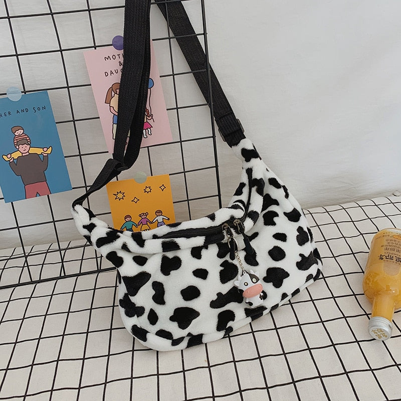 Cow Pattern Elegant Design Women Tote Handbags Casual Large Capacity Ladies Shoulder Bag Simple Fashion Female Messenger Bags