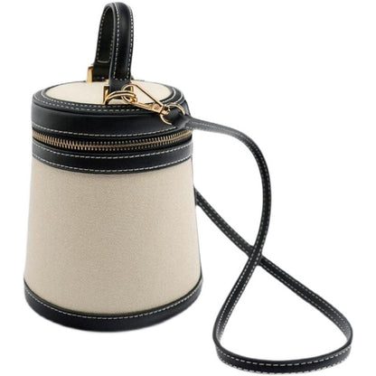 Brand Round Flap Bucket Bag for Women Canvas Box Shoulder Crossbody Bag Designer Top-Handle Bag Ladies Fashion Portable Bag Ins