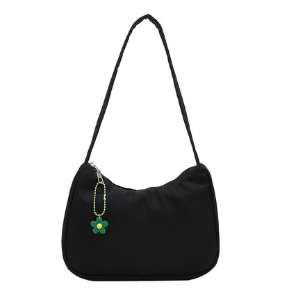 Women Underarm Bag Retro Solid Color Ladies Handbags Fashion Flower Design Girls Small Shoulder Bags