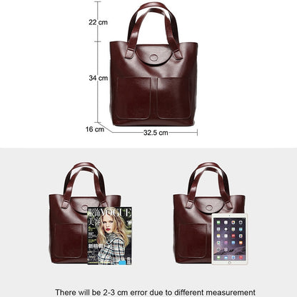 100% Genuine Leather Ladies Bag Big Capacity Women Patent Cow Leather Handbags Female Tote Hand Bags Female Shoulder Bag Vintage