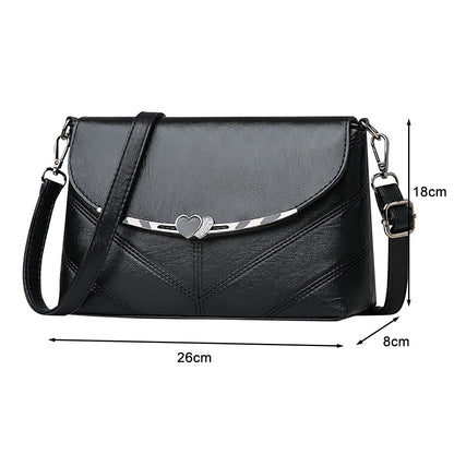 PU Leather Women Shoulder Bag Solid Color Female Purse Small Messenger Bags Female Elegant Crossbody Shoulder Ornament