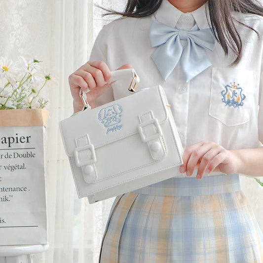 Jk Lolita Cute Uniform Bag Niche Bag Womens Tote Handbag Puppy Embroidered Handbag Japanese Lolita Girl Messenger Bag