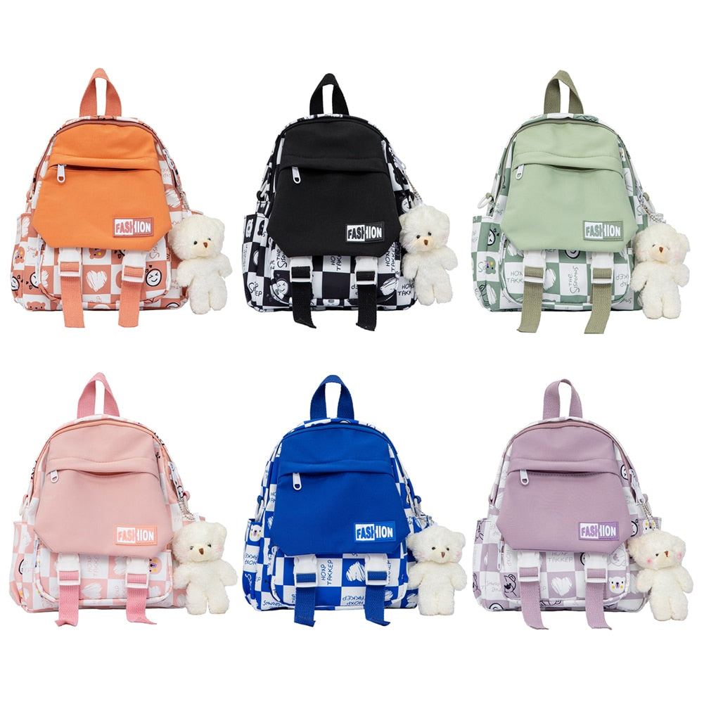 Fashion School Bags for Girls Teenage Student Multifunctional Kawaii Small Travel Shoulder Backpacks Ruckpack Mochila