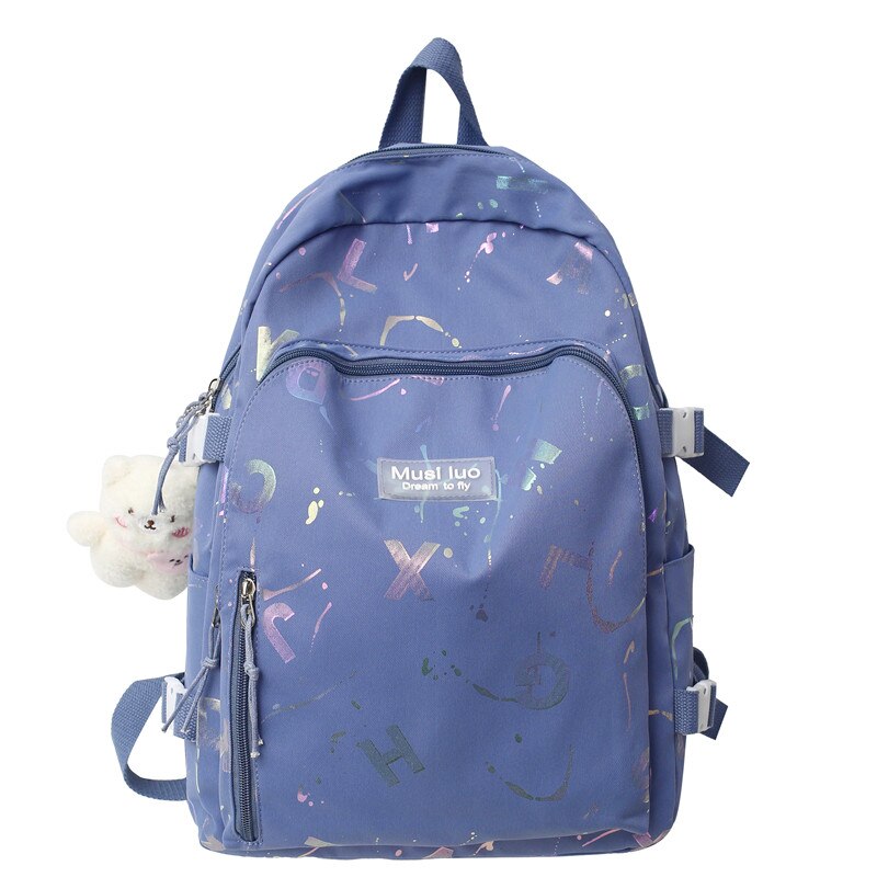 Girl Travel White Book Laptop Backpack New Female Trendy Color Student Bag Fashion Ladies College Backpack Cool Women School Bag