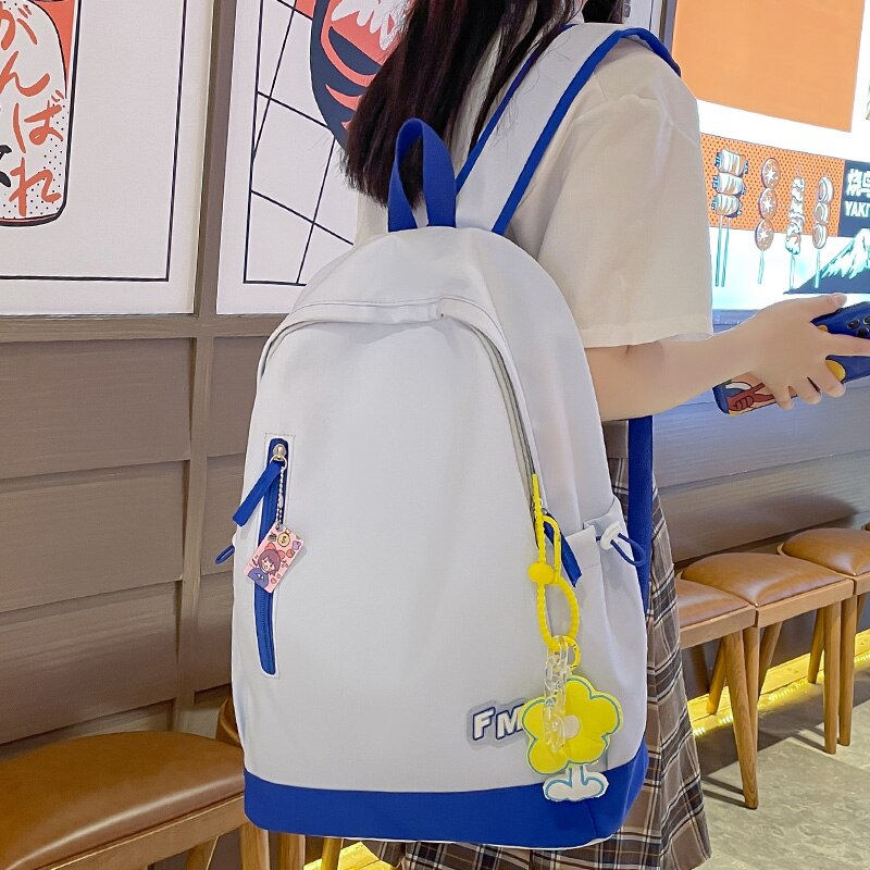 Cool Female Laptop Student Bag Girl Travel Book Backpack Fashion Women Cute Nylon School Bag Trendy Lady College Backpack Kawaii