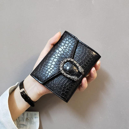 New Solid Color Small Wallet Women Short Korean Retro Folding Coin Wallet Handbags Women Bags Designer Wallets for Women