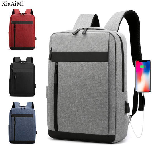 Men&#39;S Business Computer Backpack Travel Simple Solid Color Backpacks Affordable Unisex Nylon Fashion Male Backpack