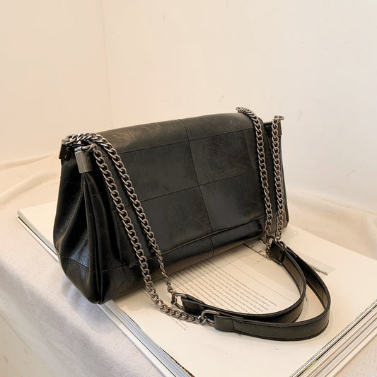 Handbags For Women Trend New fashion Large capacity female single shoulder bag chain Casual Black Soft PU Leather Crossbody Bags