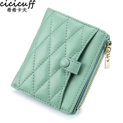 Fashion Brand Mini Wallet Genuine Leather Wallet Women Zipper Coin Purse High Quality Card Holder Small Money Bag Female Wallets