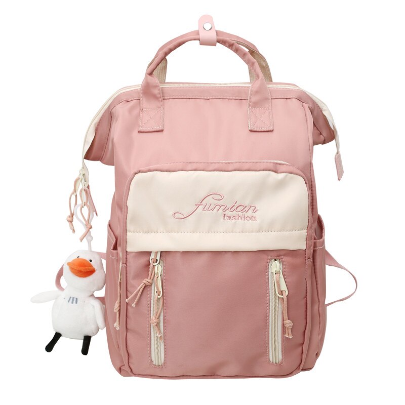 Female Kawaii Mommy Bag Girl Cute Travel Student Backpack Trendy Fashion Lady College Backpack Women Laptop Waterproof Nylon Bag