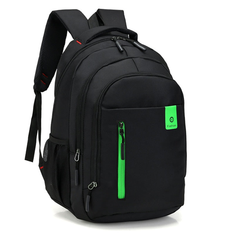 Waterproof Travel Backpacks for Men Polyester Large Capacity 15.6 Laptop Fashion Rucksack Zipper Bag Girls and Boys School Bags