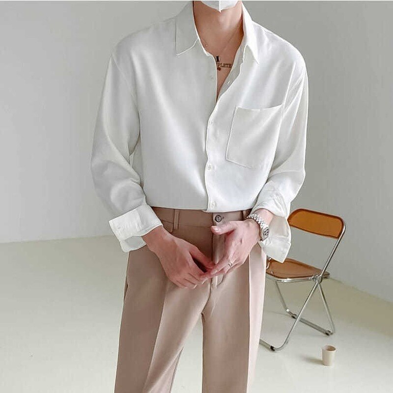 xiangtuibao - Button down Collar Shirt for Men