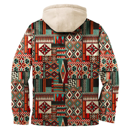 xiangtuibao - Men's Autumn & Winter Outdoor Casual Vintage Ethnic Print Hooded Jacket